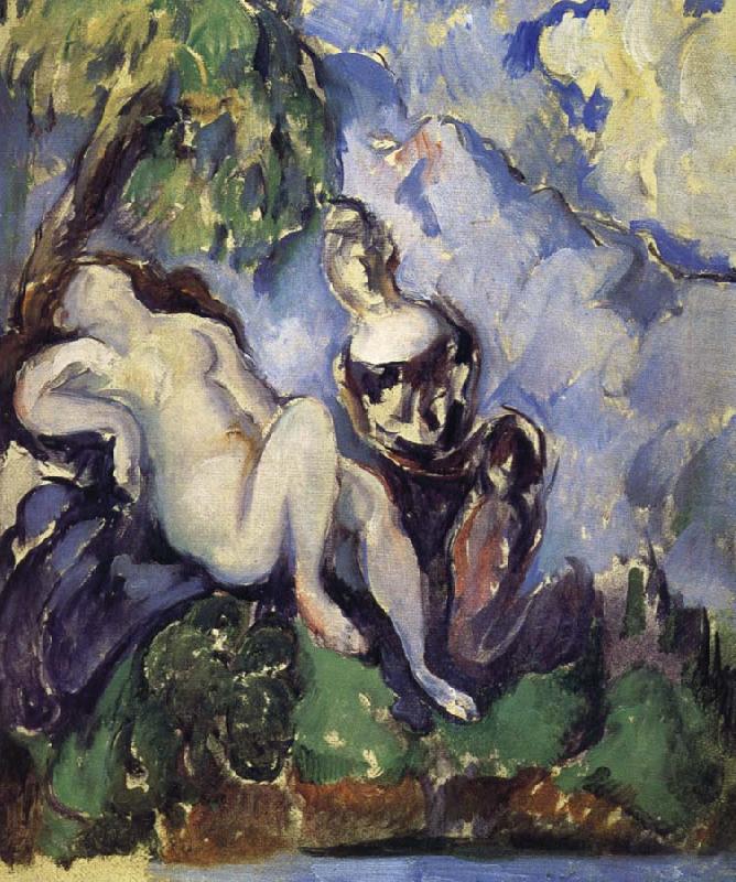 Bath woman who, Paul Cezanne